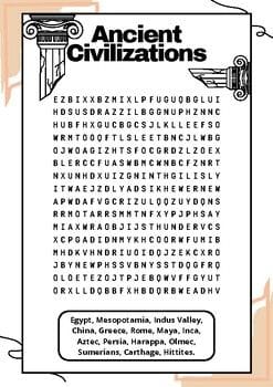 Ancient Civilizations Word Search