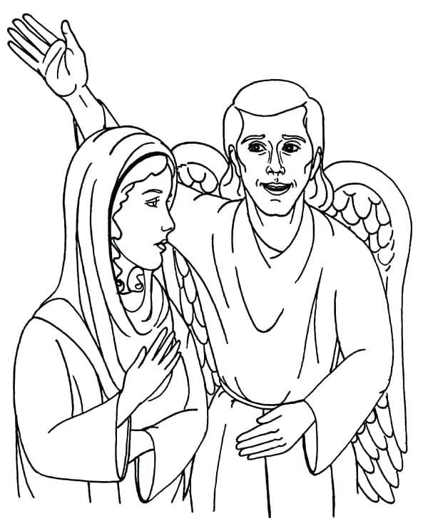 Angel Gabriel Coloring Page