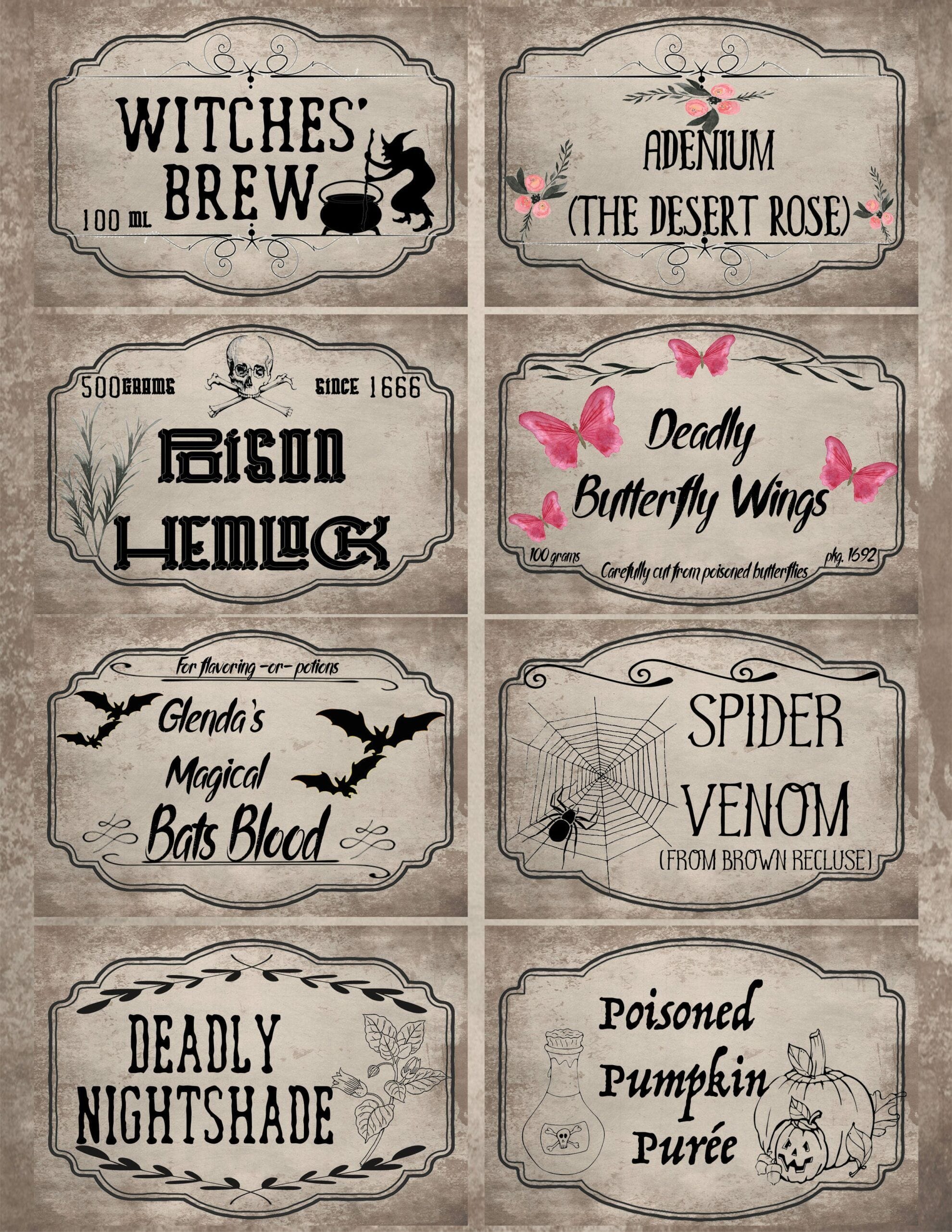 Apothecary Labels