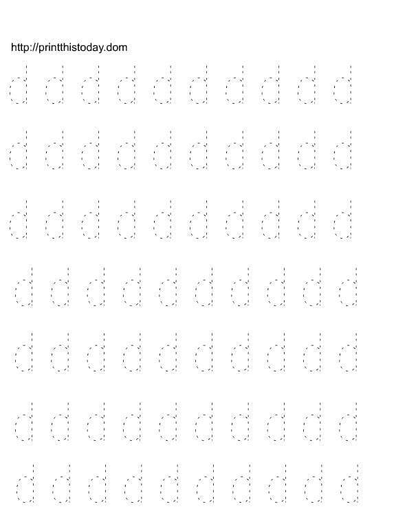 B and D Tracing Worksheet