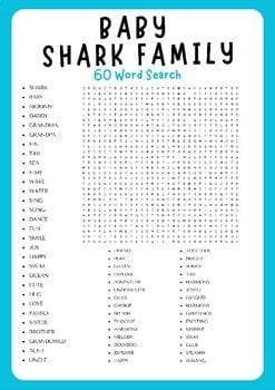 Baby Shark Word Search