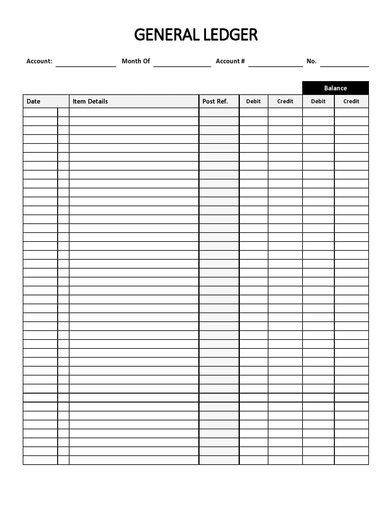 Basic Ledger Template