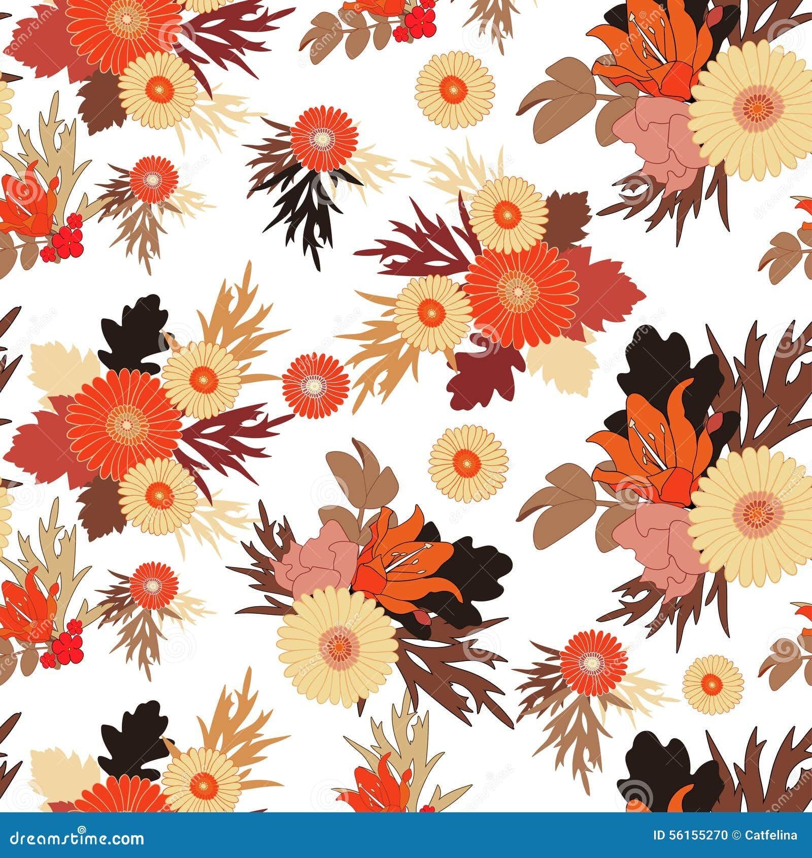 Beautiful fall floral pattern