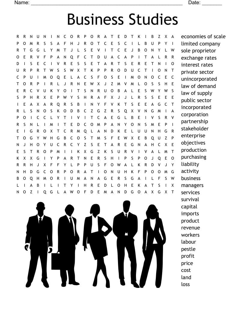 Business Word Search: Entrepreneurship