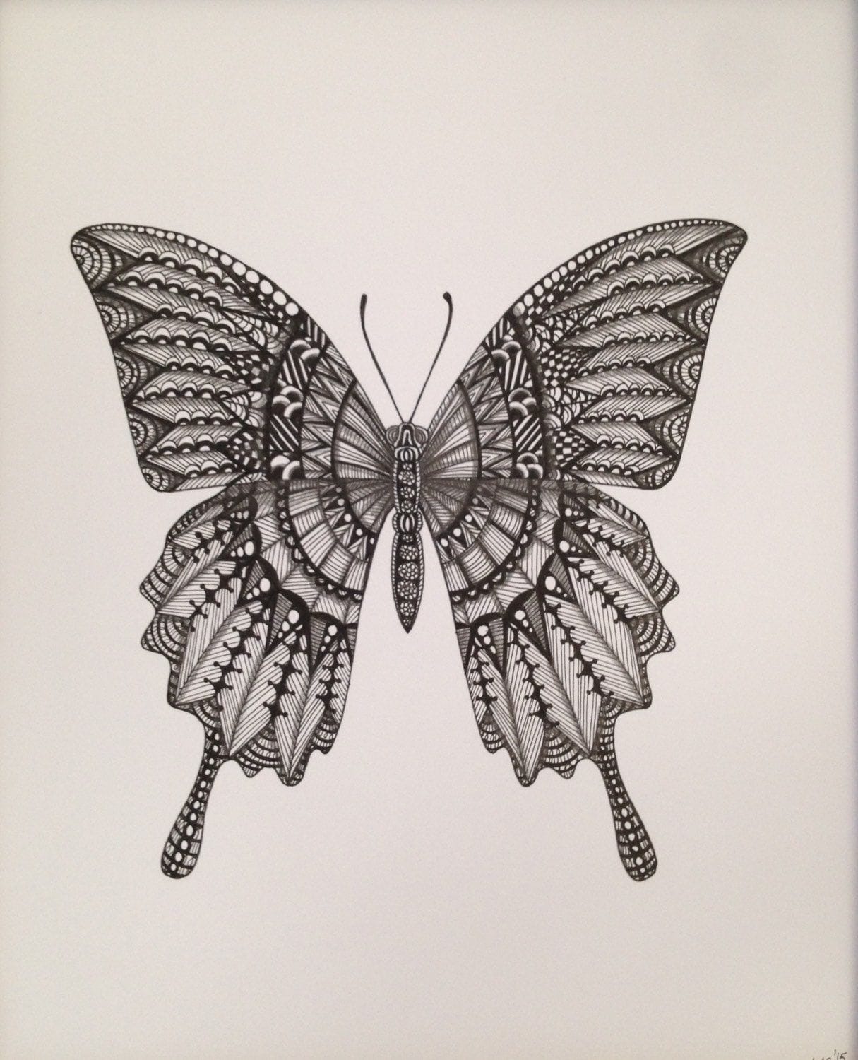 Butterfly Zentangle Pattern