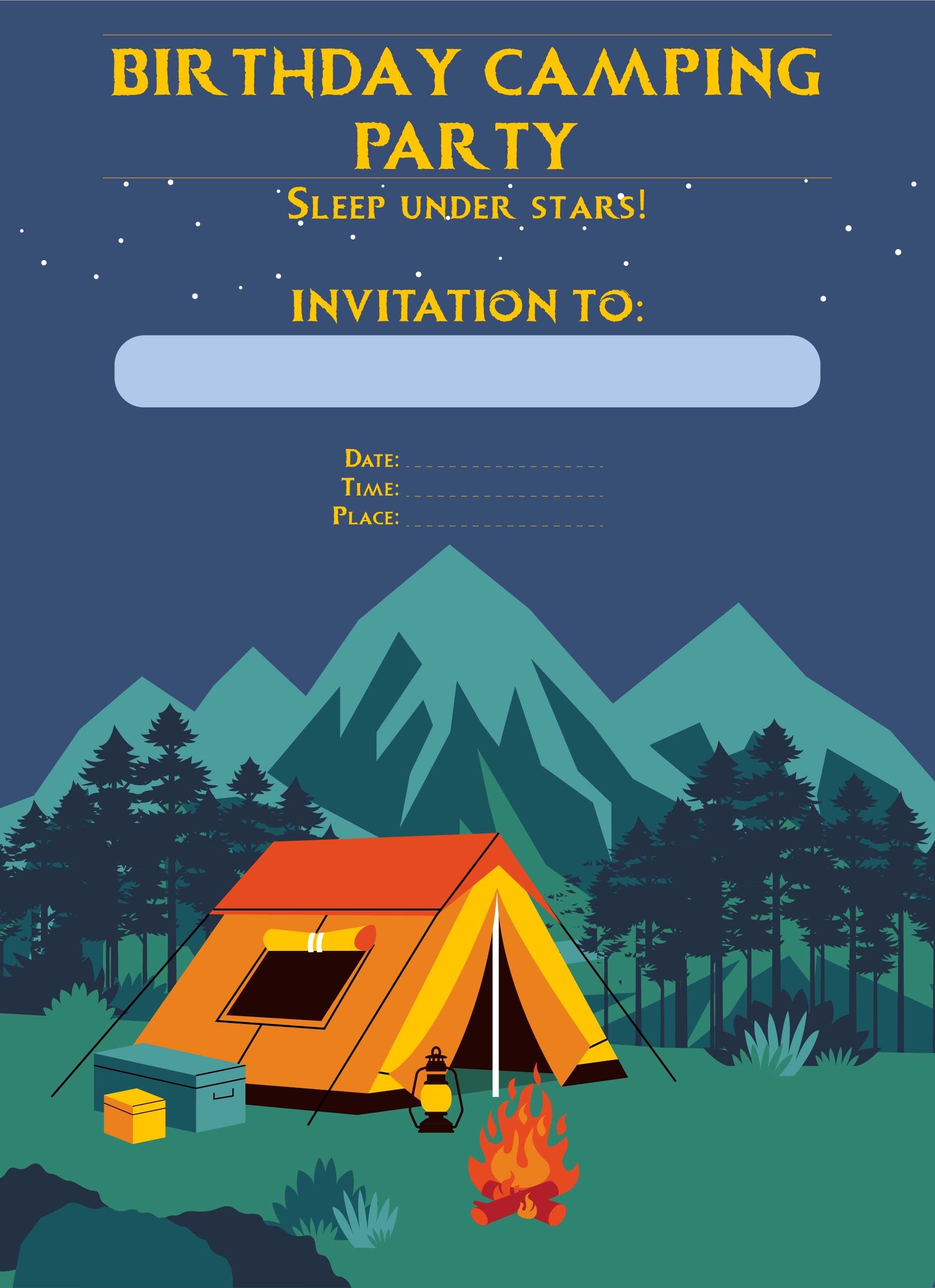 Camping Invitation