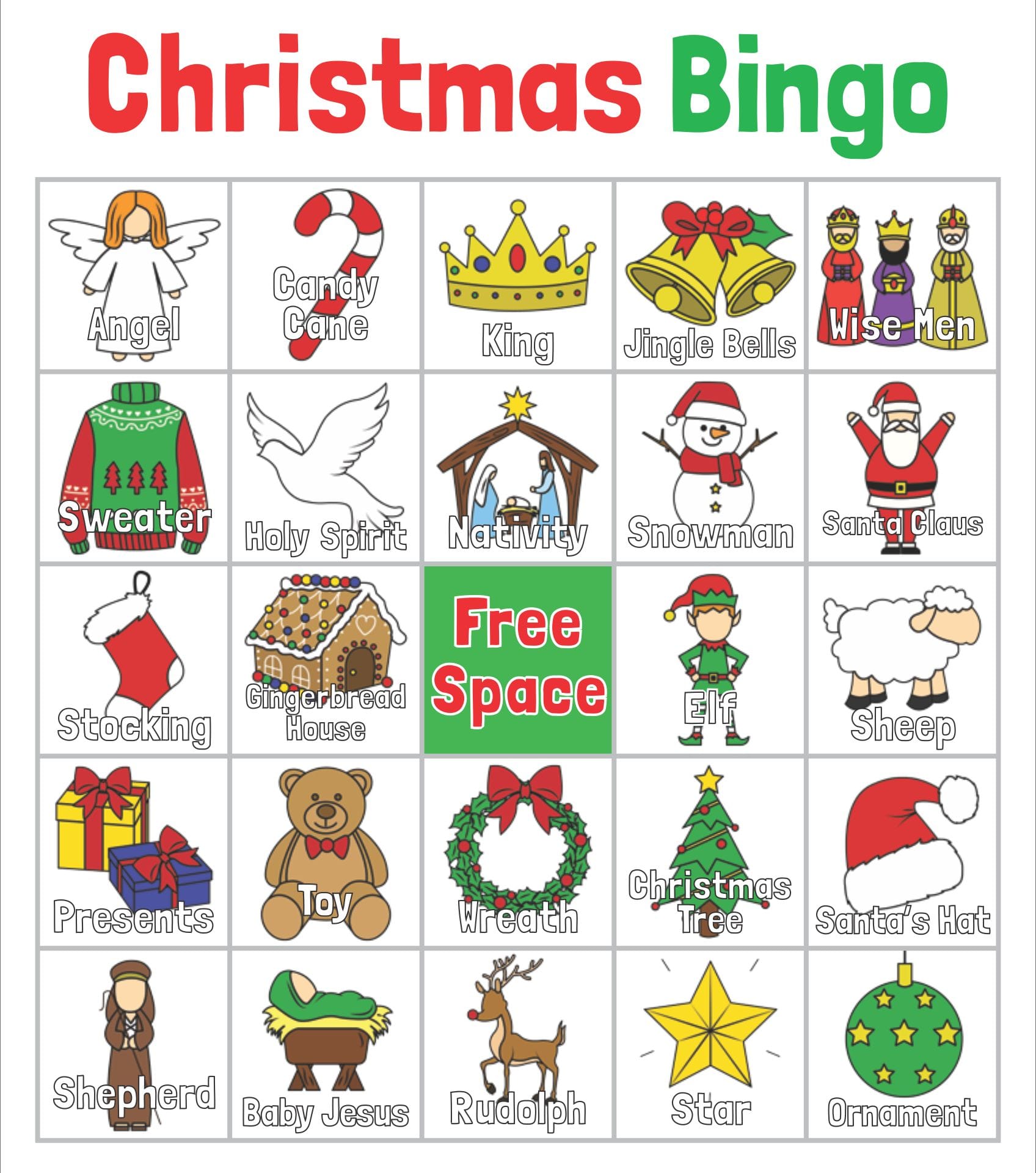 Christmas Bingo Game For Holiday Fun