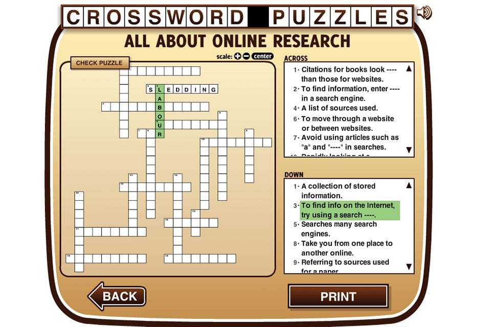 Using an Online Crossword Puzzle Generator