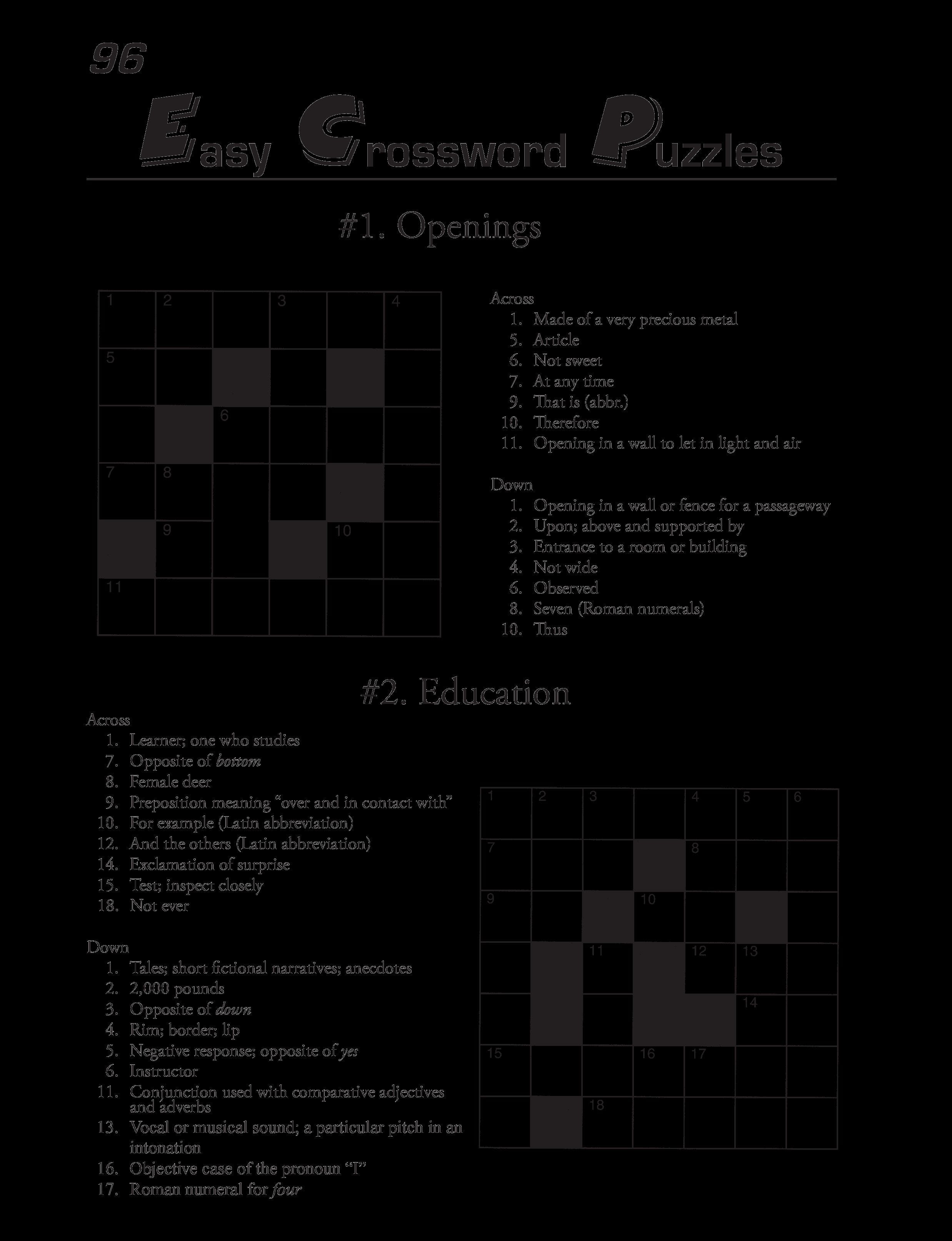 Crossword Puzzle Template