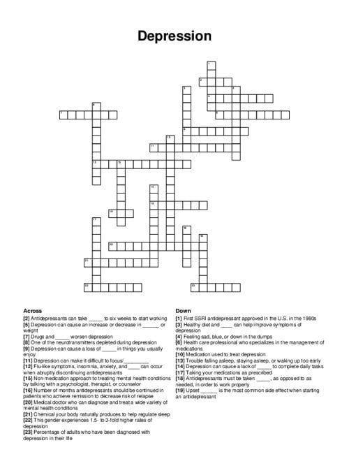 Dark or Depressing Crossword