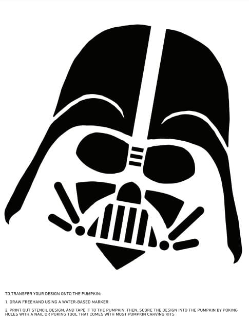 Darth Vader Pumpkin Stencils