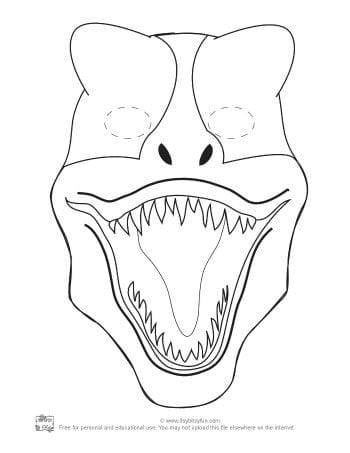 Dinosaur Face Mask Pattern