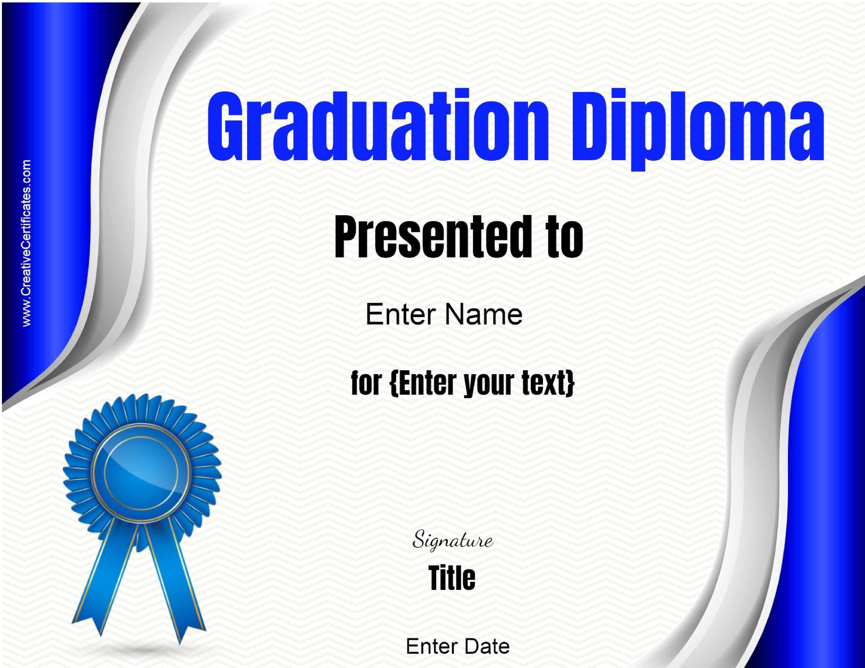 A sample diploma template