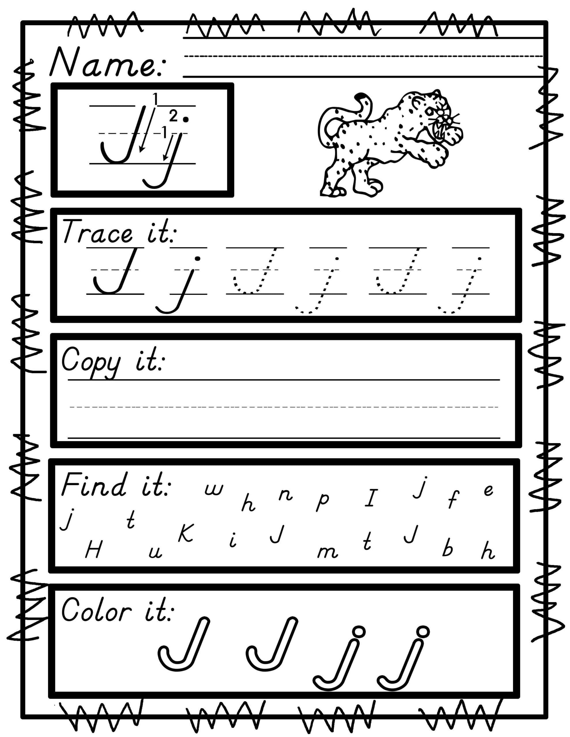 Dnealian Worksheets Printable Samples For Kids