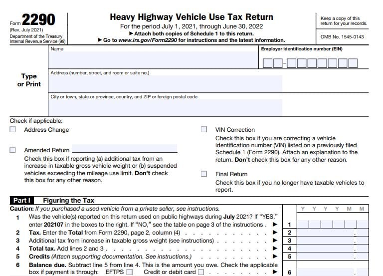 E-File Form 2290