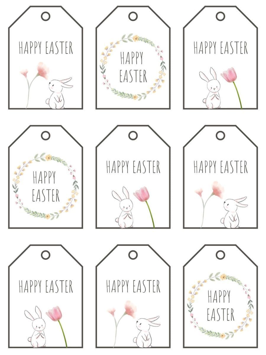 Free Printable Easter Gift Tags Designs