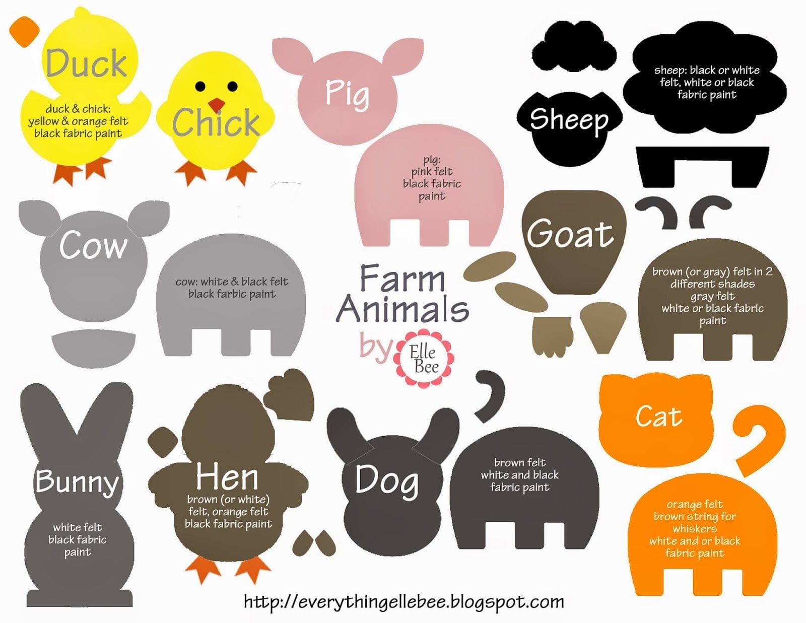 Farm Animal Patterns: Free Printable Templates For Kids