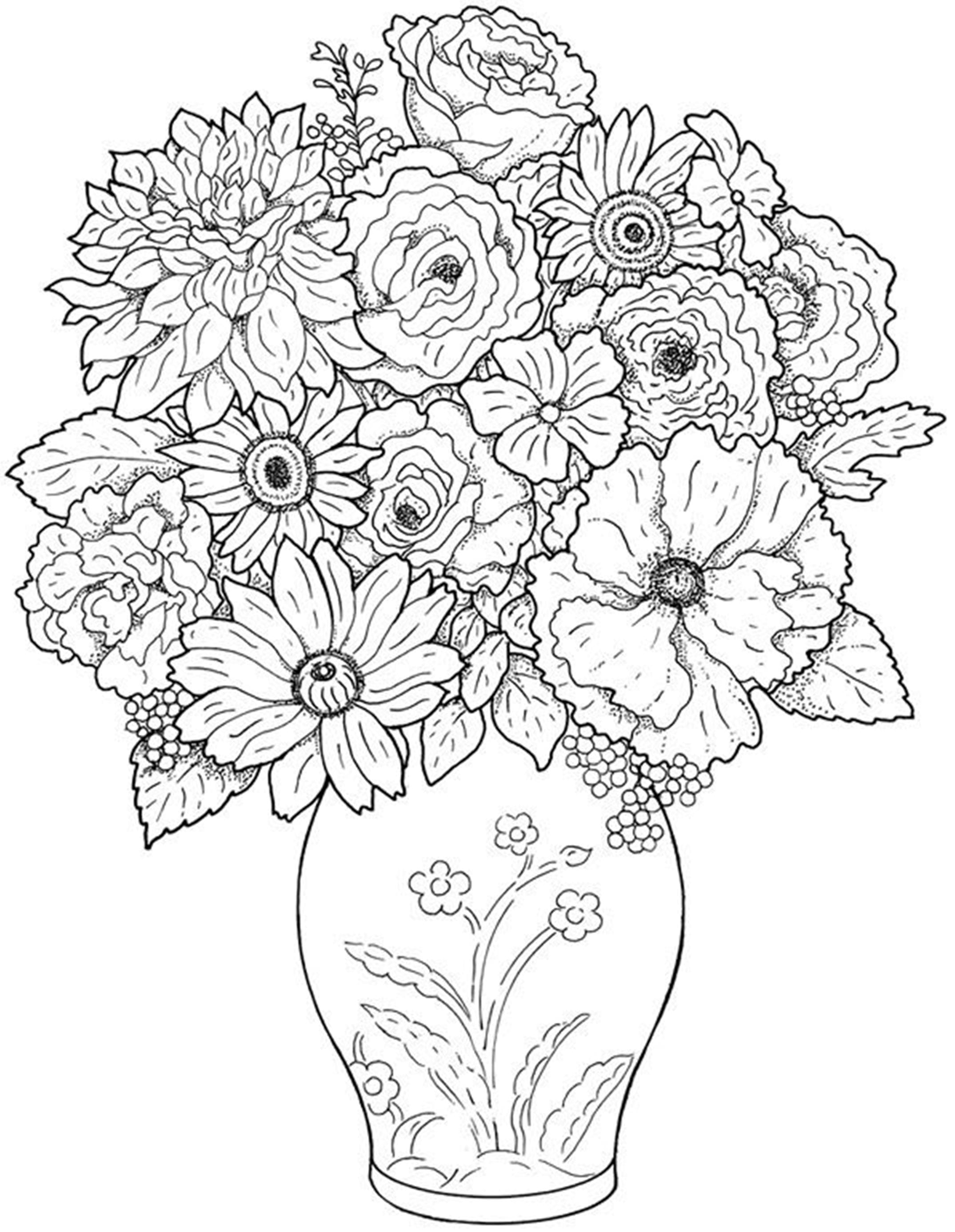 Flower Coloring Book