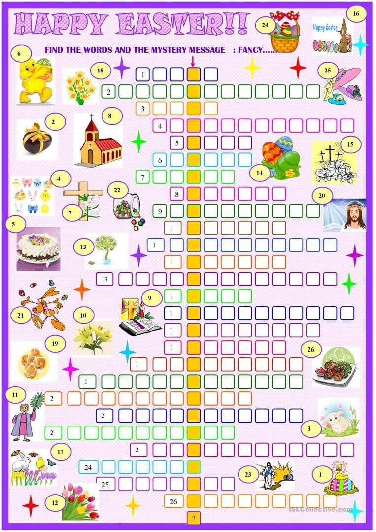 Free Easter Crosswords