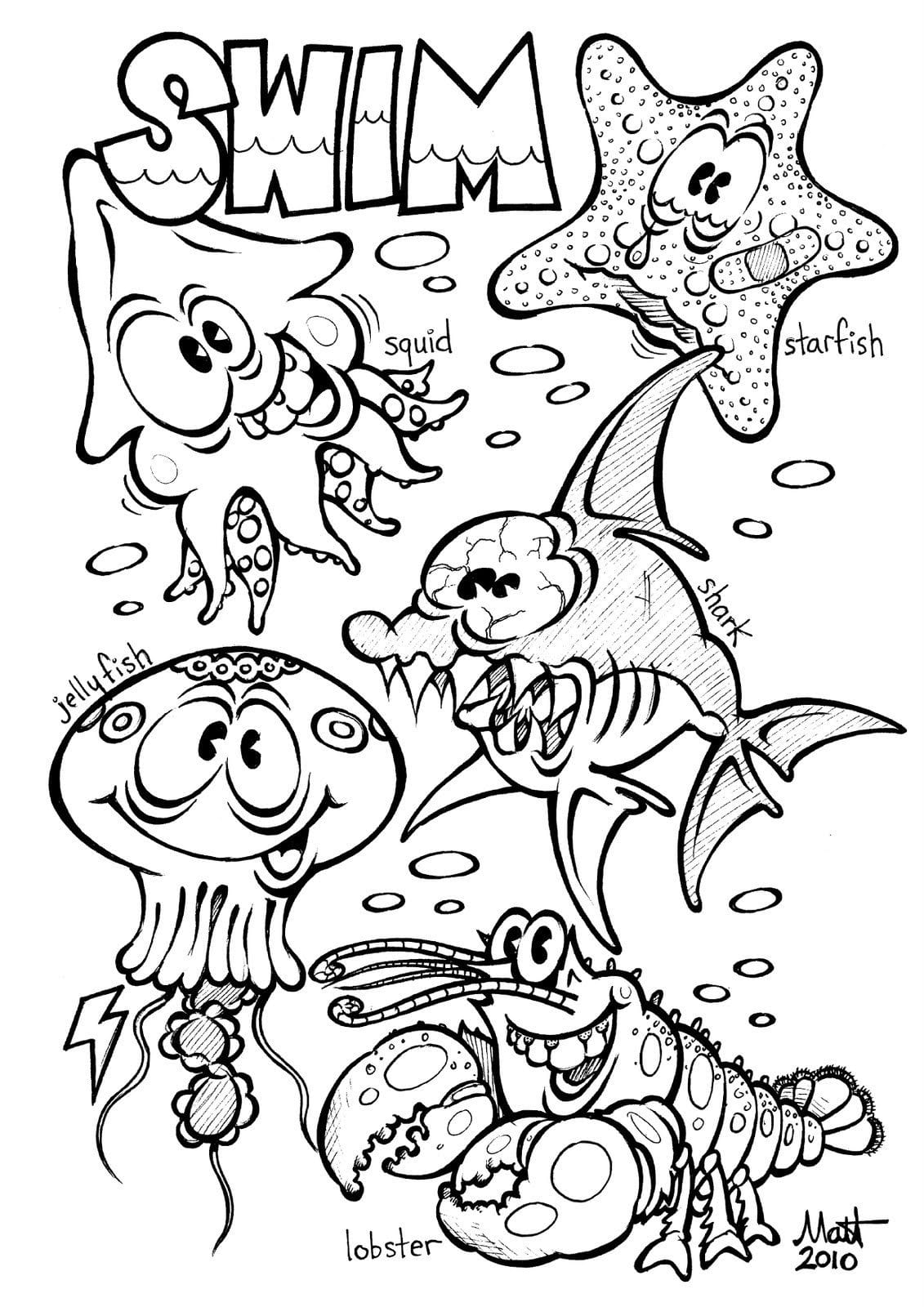 Free Ocean Coloring Pages for Kids