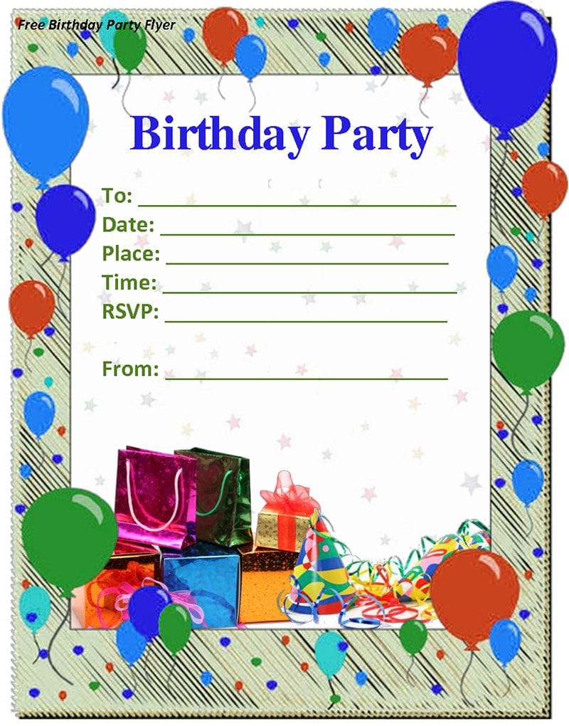 Free Printable Birthday Party Invitations Templates