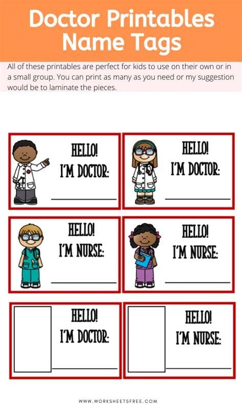 Free Printable Doctor Badge Template For Kids