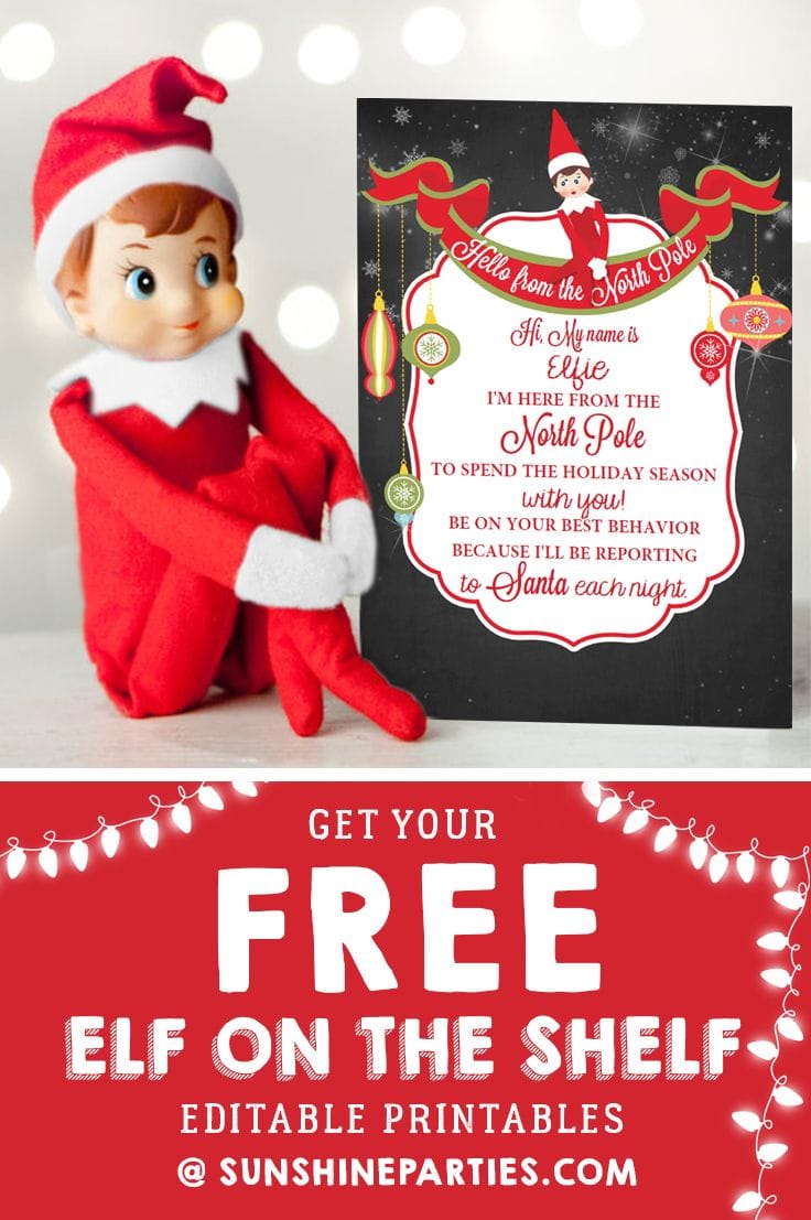 Free Printable Elf On The Shelf Ideas And Templates