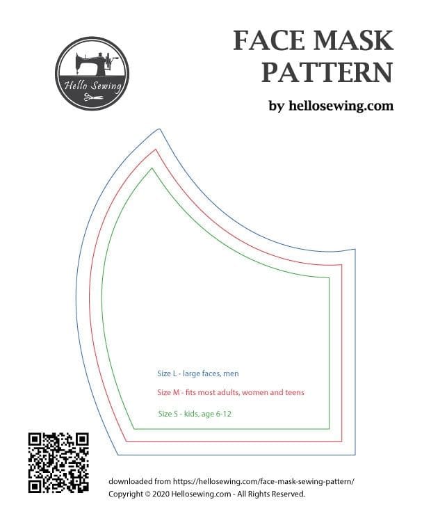 Free Printable Face Mask Sewing Patterns