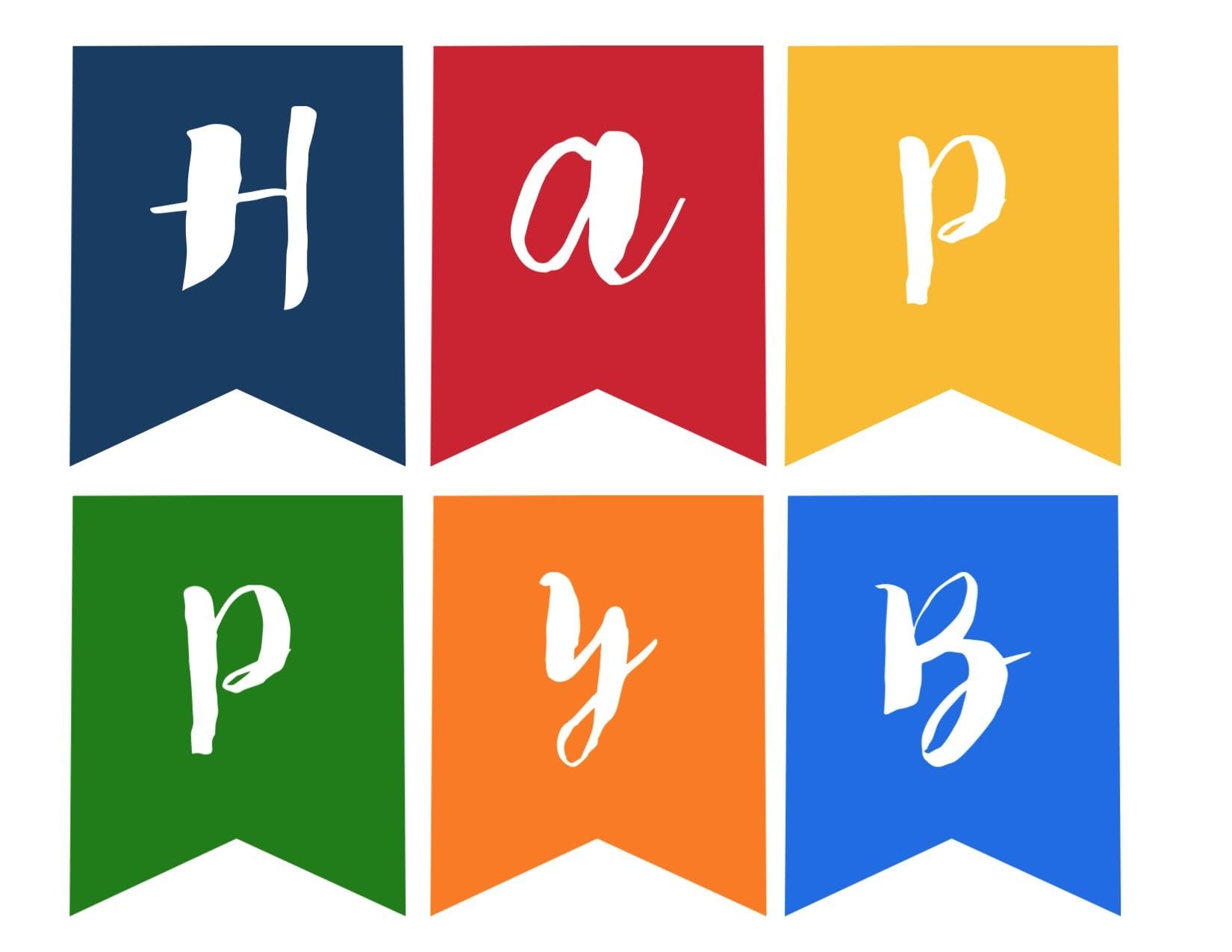 Free Printable Happy Birthday Banner Templates for Adults