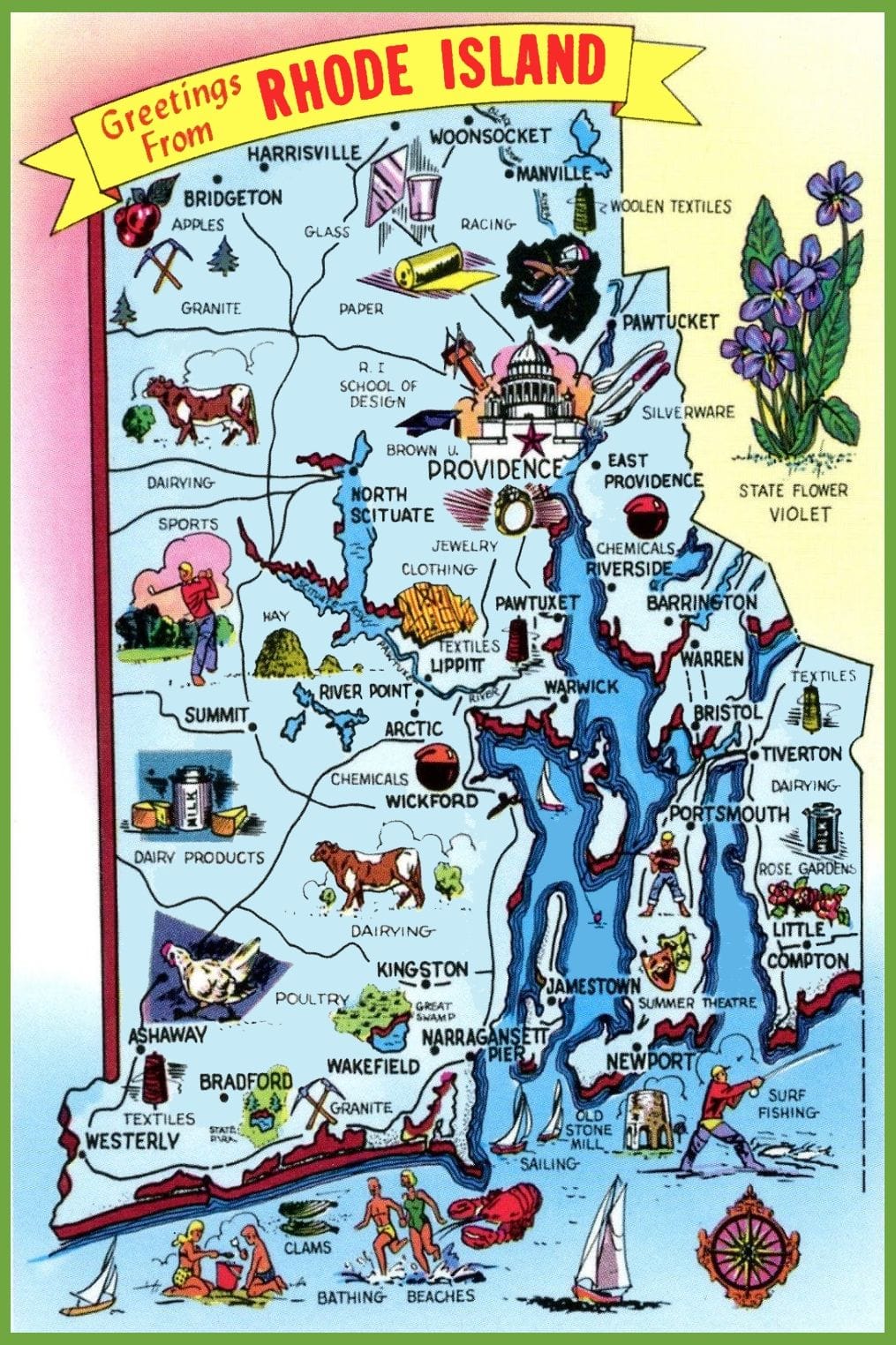 Free Printable Map Of Rhode Island For Travelers