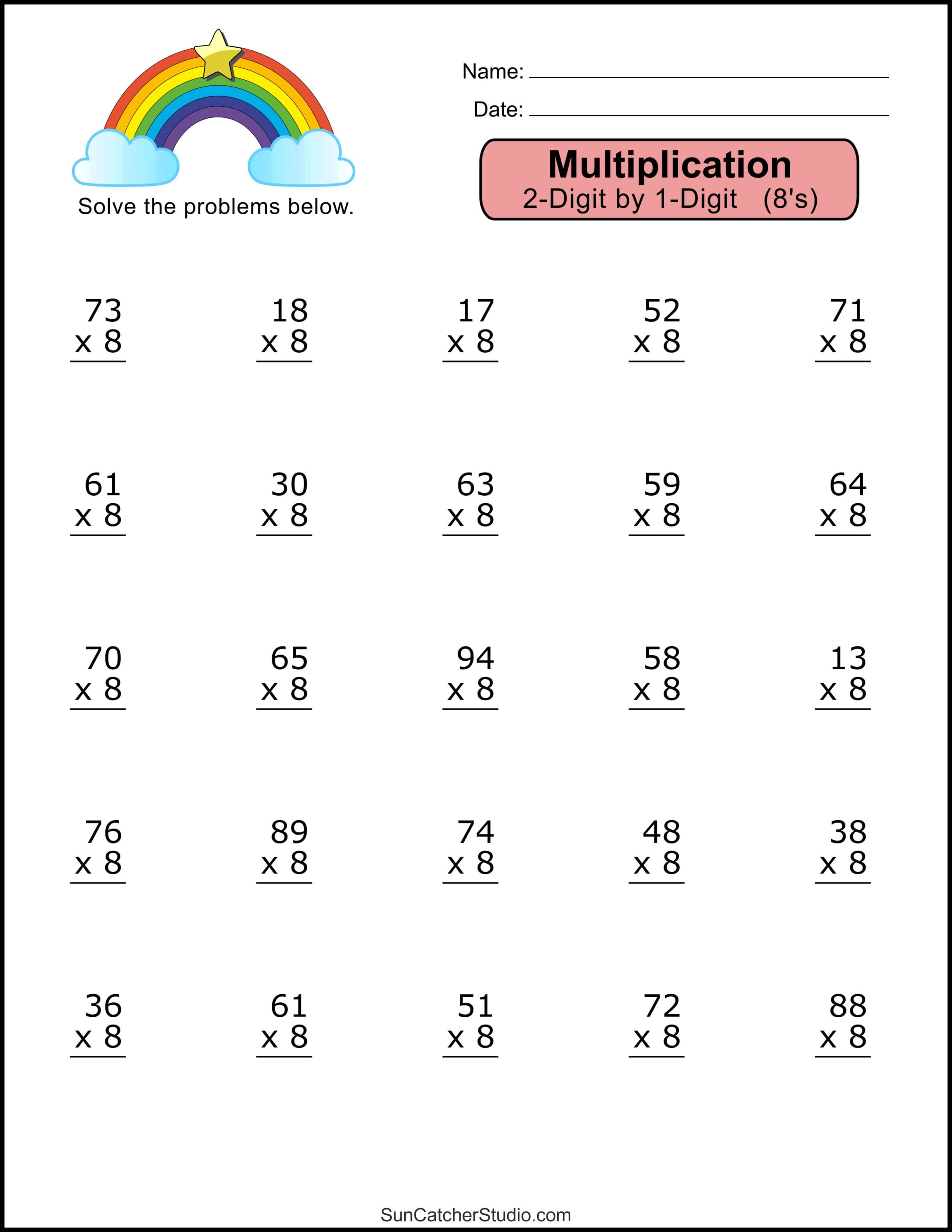 Free Printable Multiplication Worksheets for Grade 3