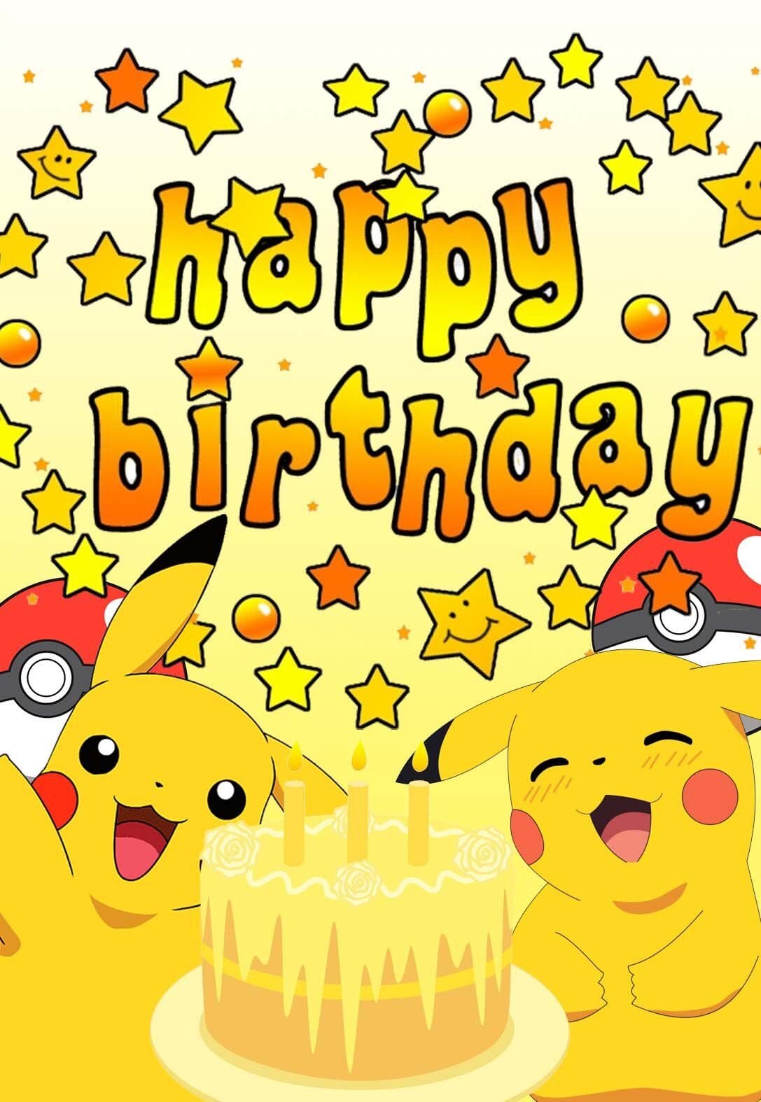 Free Printable Pikachu Birthday Card For Kids