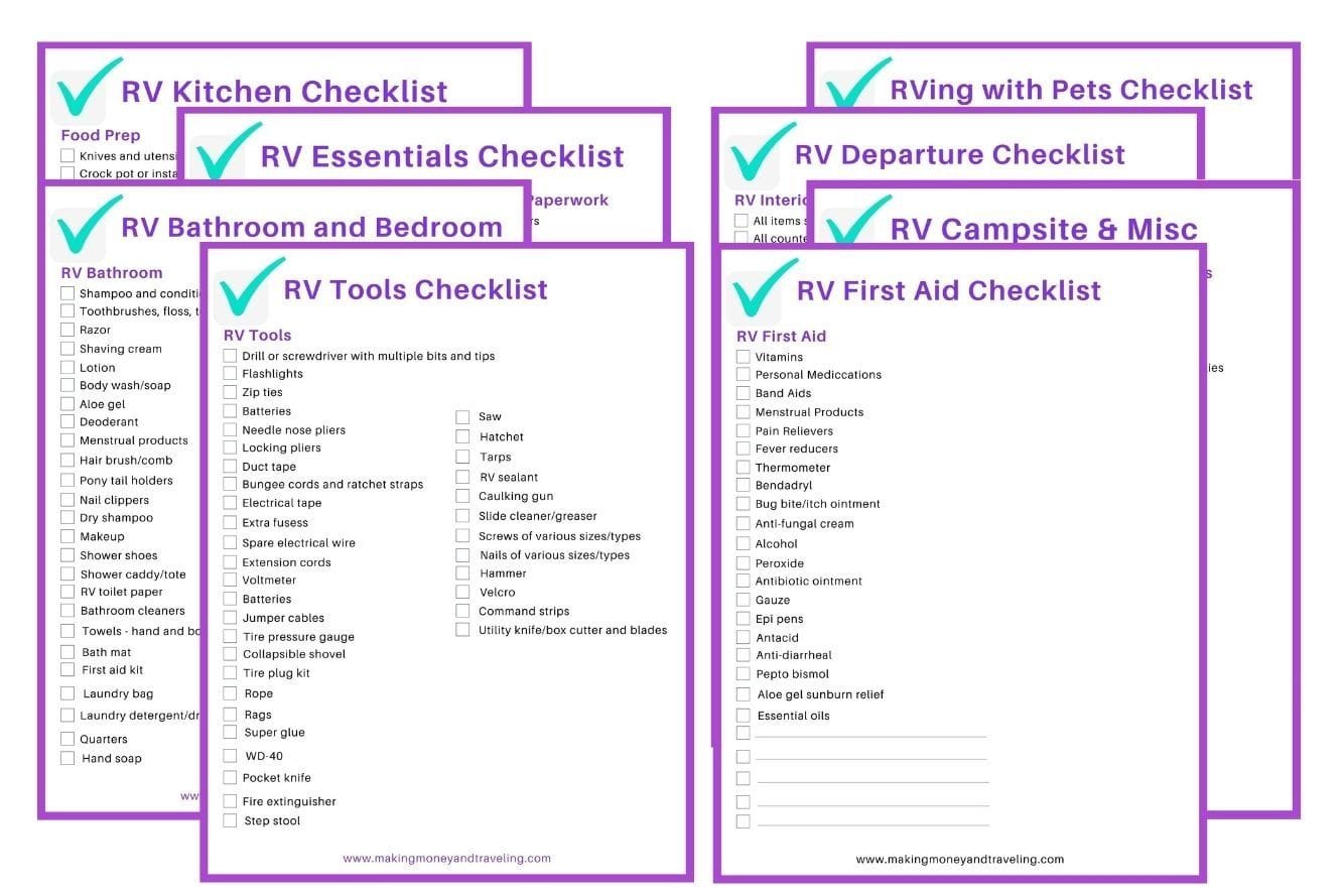 Free Printable Rv Setup Checklist Template