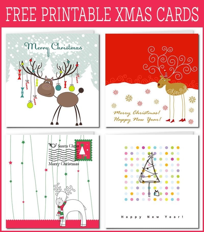 Free Printable Xmas Card Templates