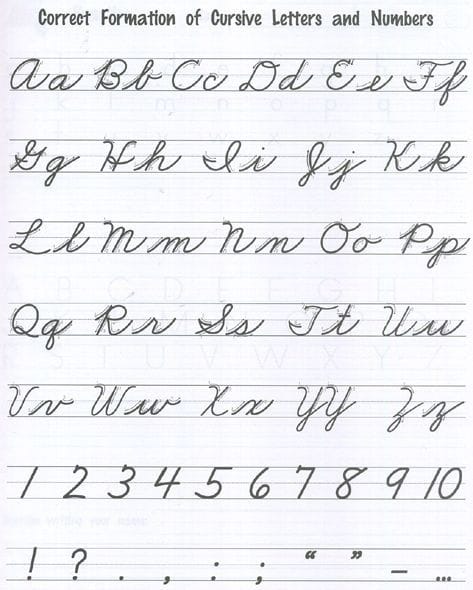 Free Printable Zaner Bloser Cursive Worksheets For Handwriting Practice