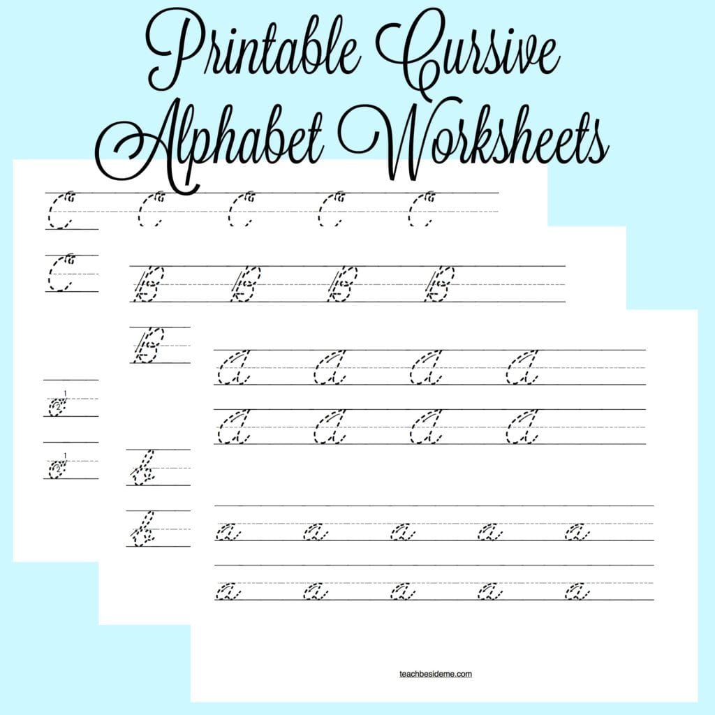 Free Printable Zaner-Bloser Cursive Worksheets