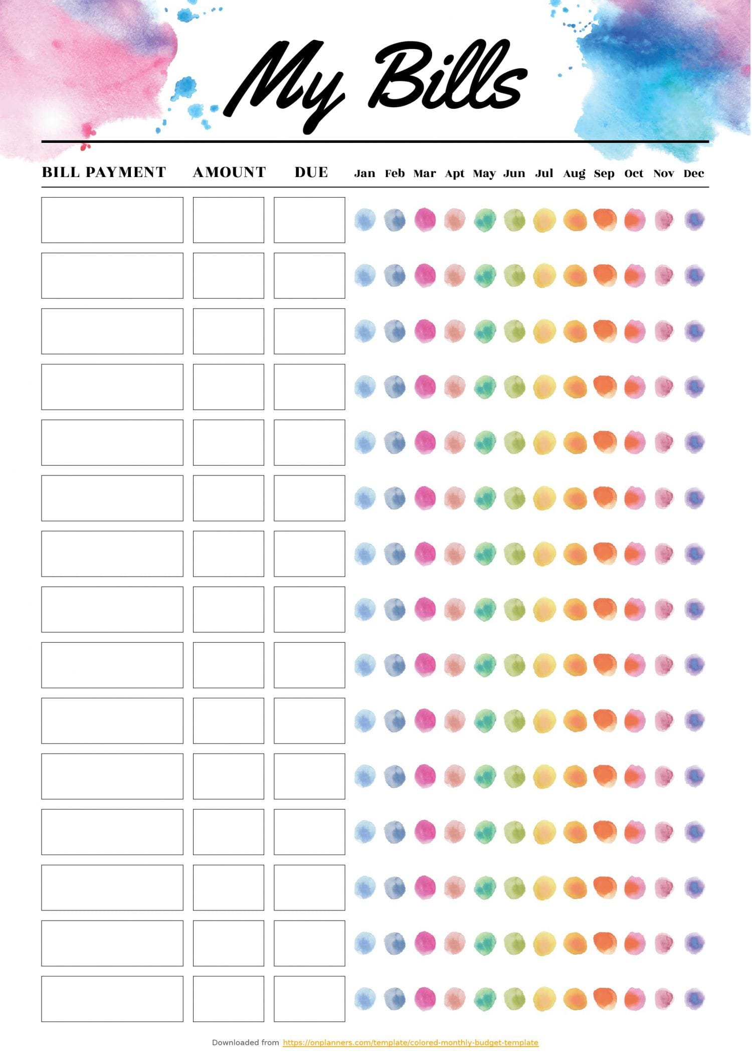 Free Printables for Budgeting