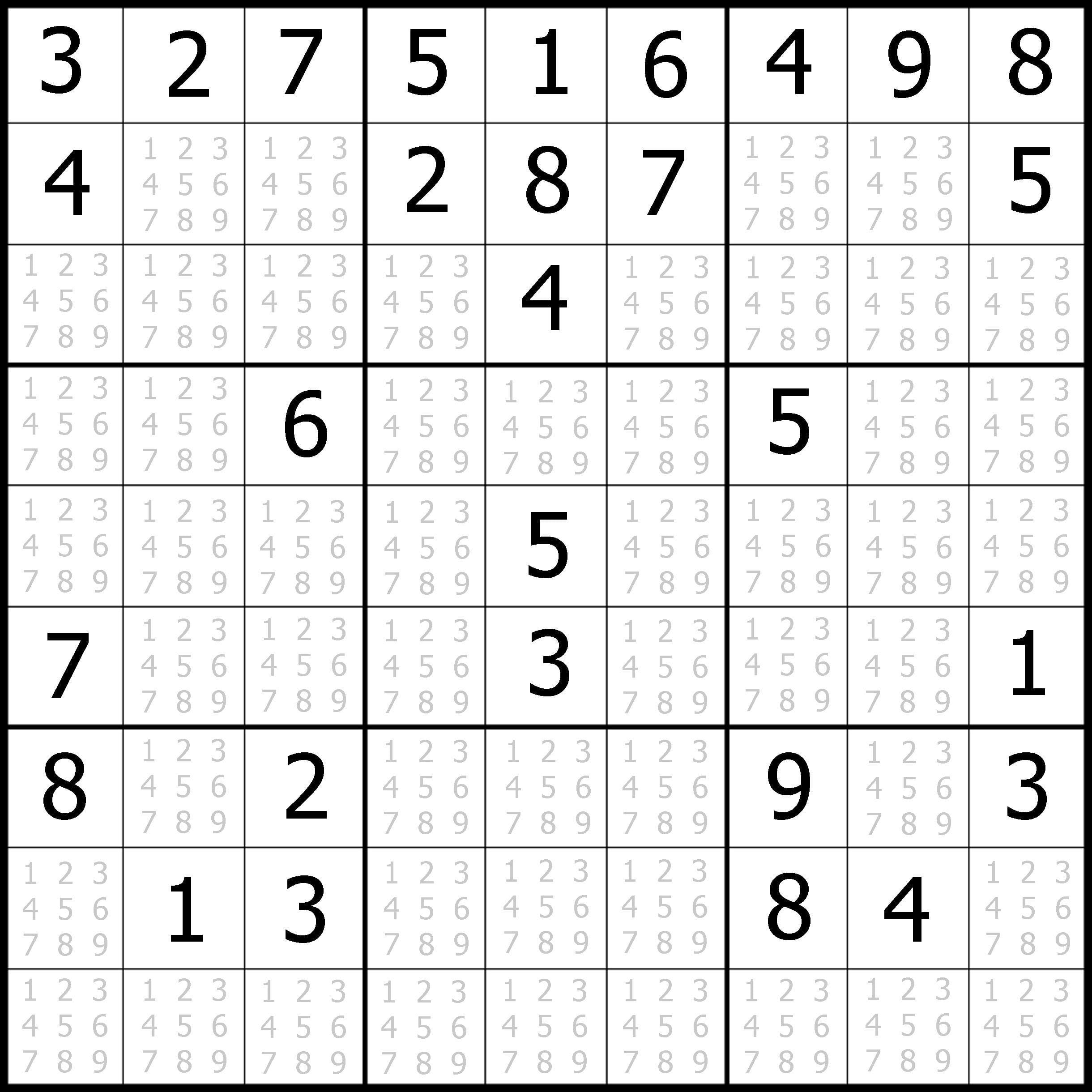 Free Web Sudoku Printable Puzzles For All Levels