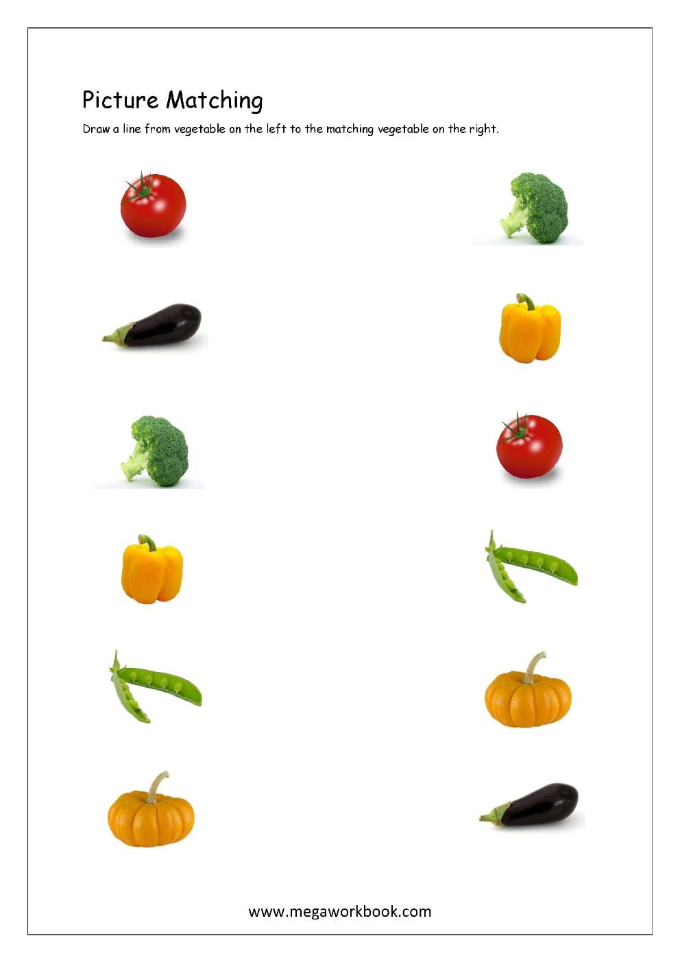 Fruits and Veggies Matching Game