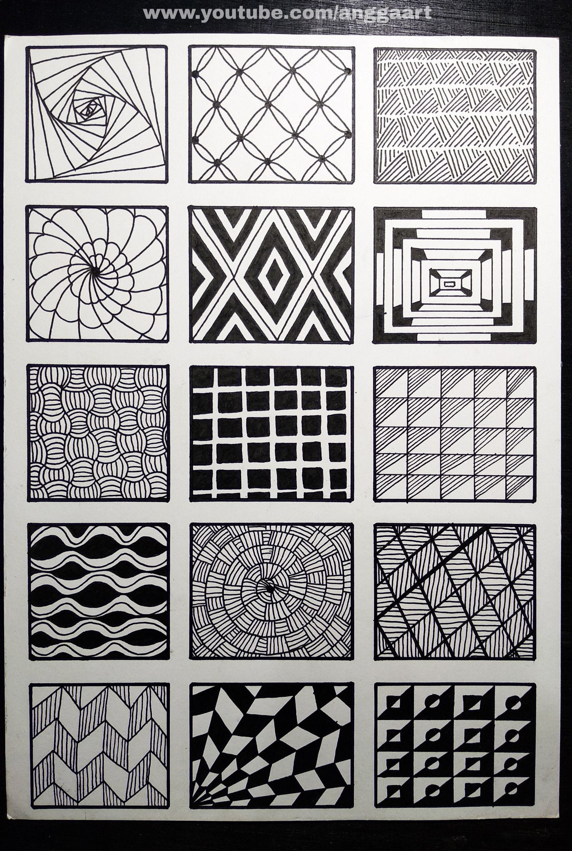 Geometric Zentangle Pattern