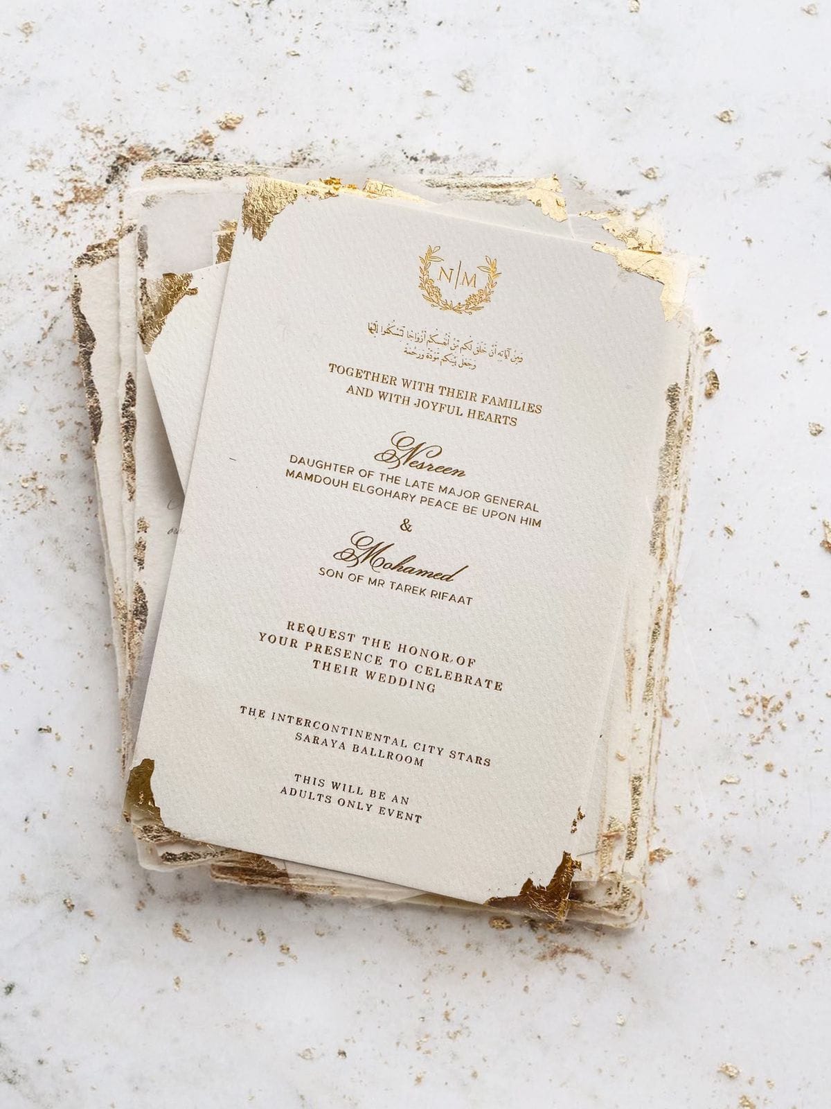 Gold Foil Invitation