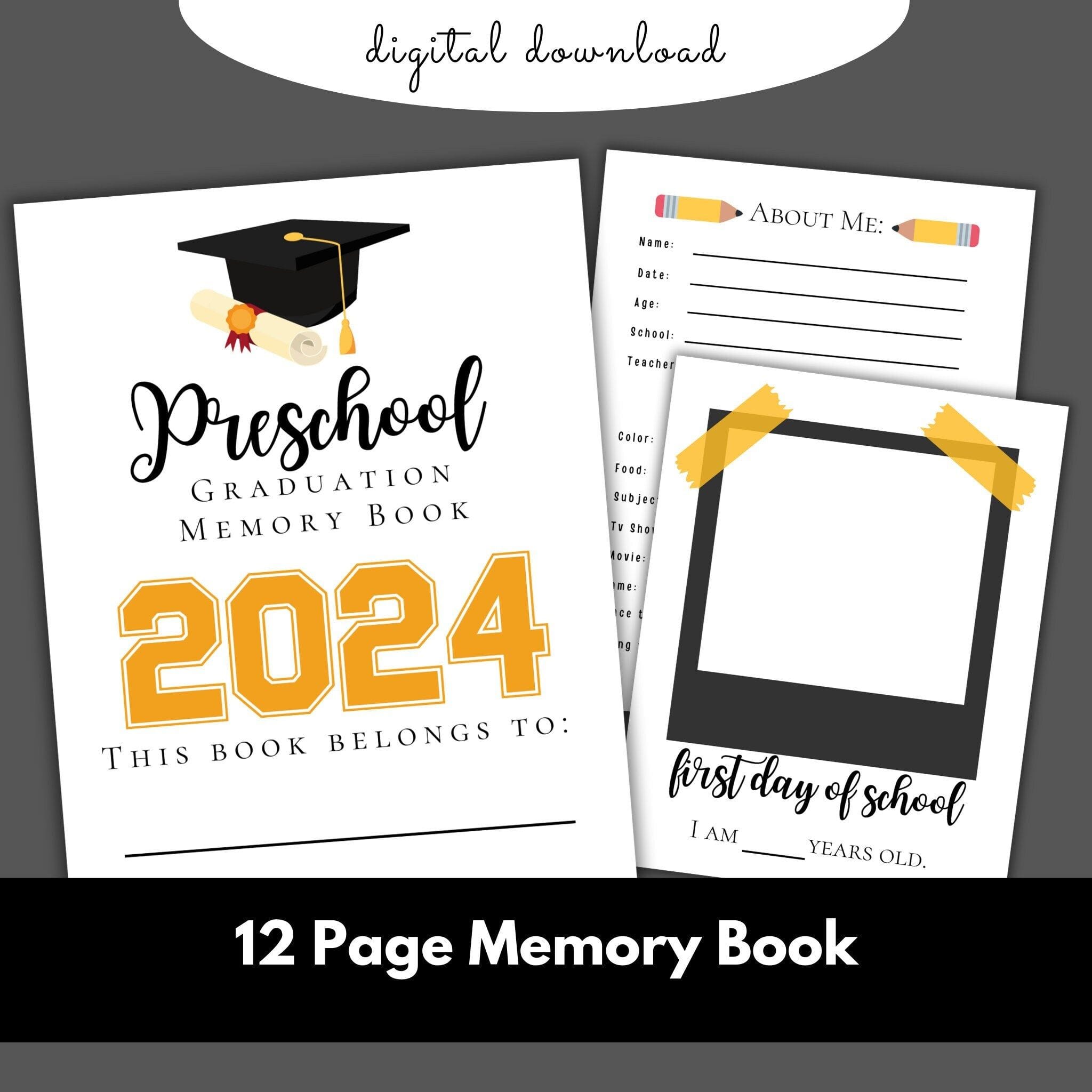 Graduation Memory Book Pages