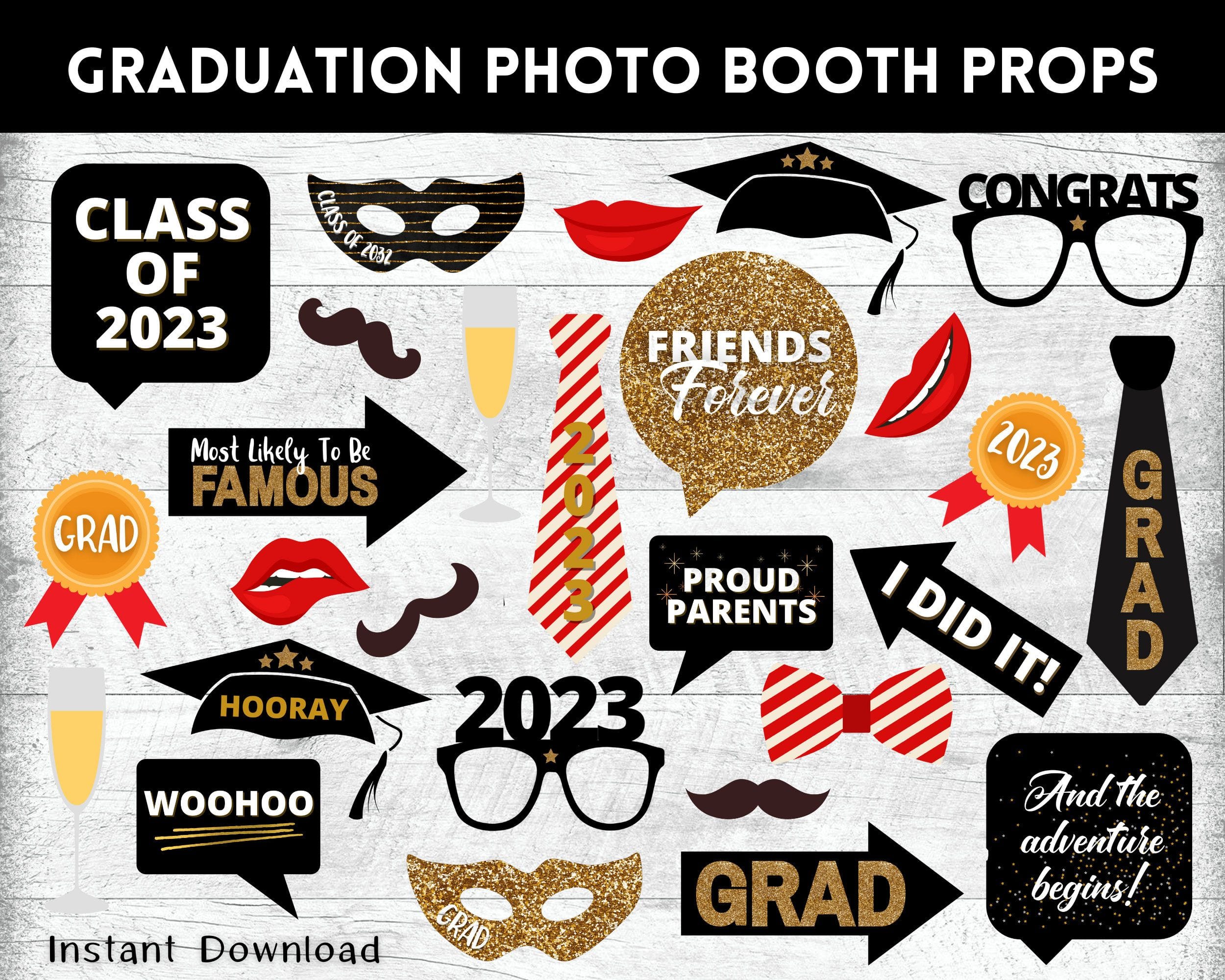 Graduation Photo Booth Props