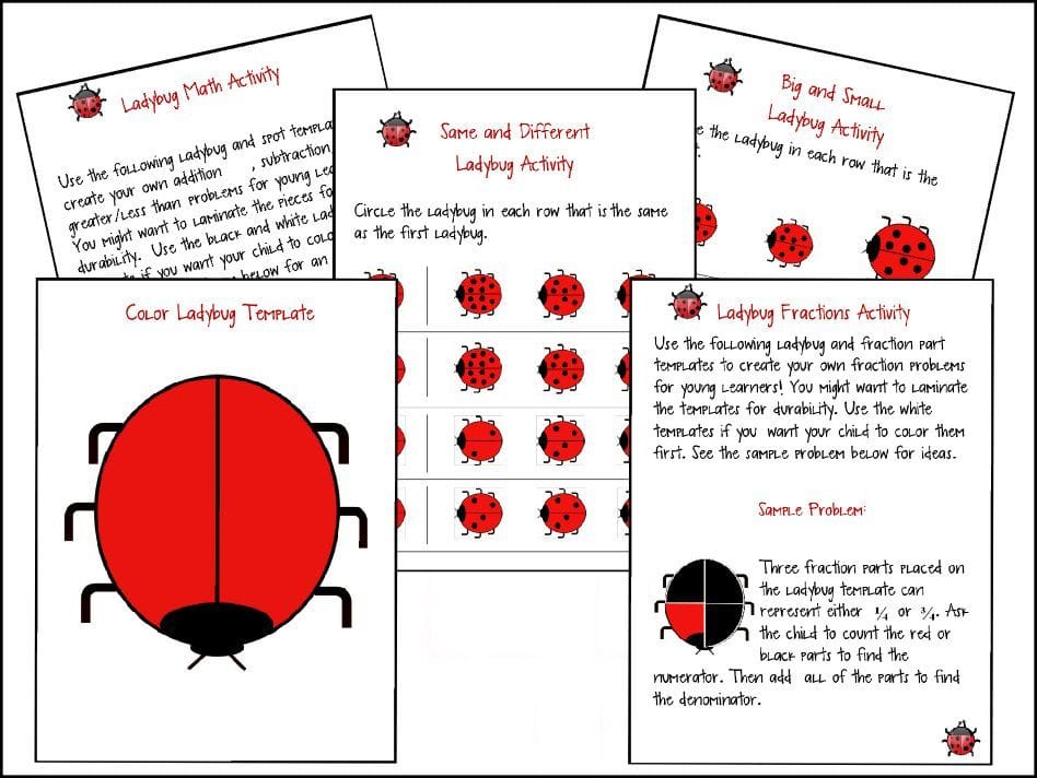 Grouchy Ladybug Worksheets Free Printable For Kids