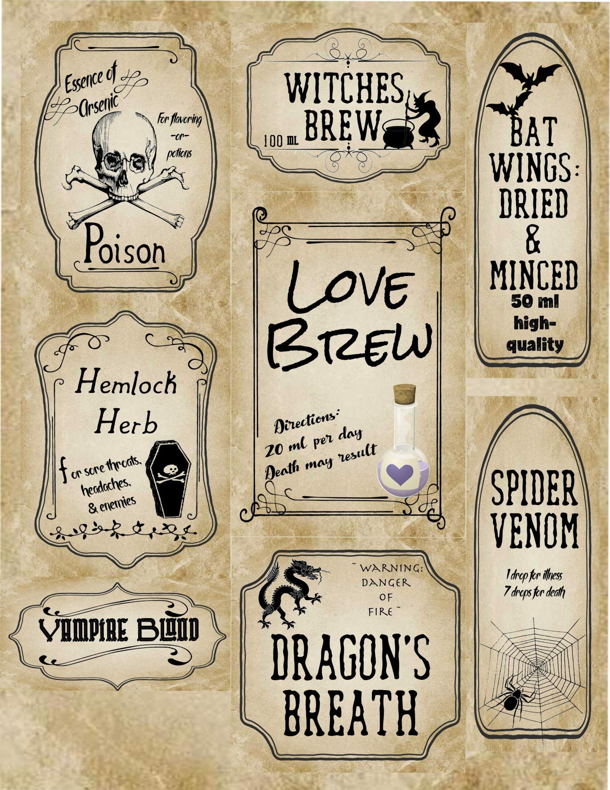 Free Printable Halloween Labels