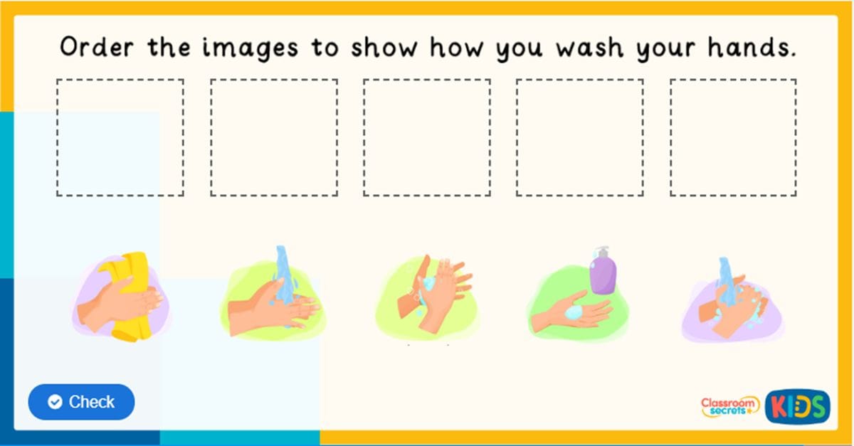 Hand Washing Sequencing Activity