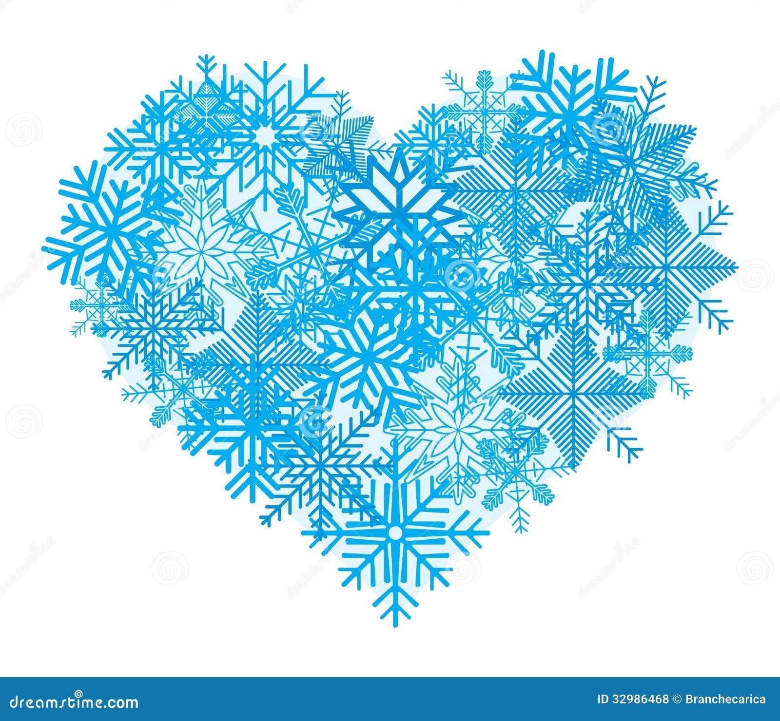 Heart-Shaped Snowflake Pattern