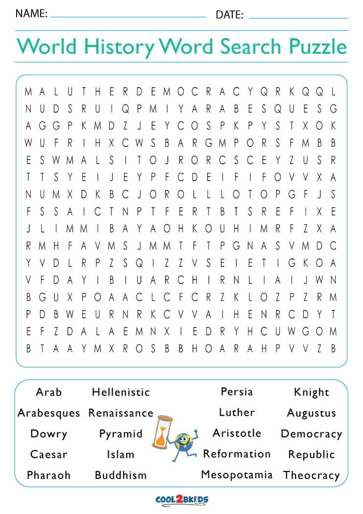 History Word Search: Ancient Civilizations