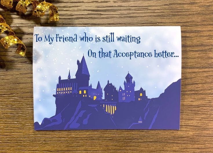 Hogwarts Acceptance Letter Birthday Card