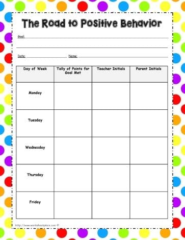 How to Use Positive Behavior Worksheets